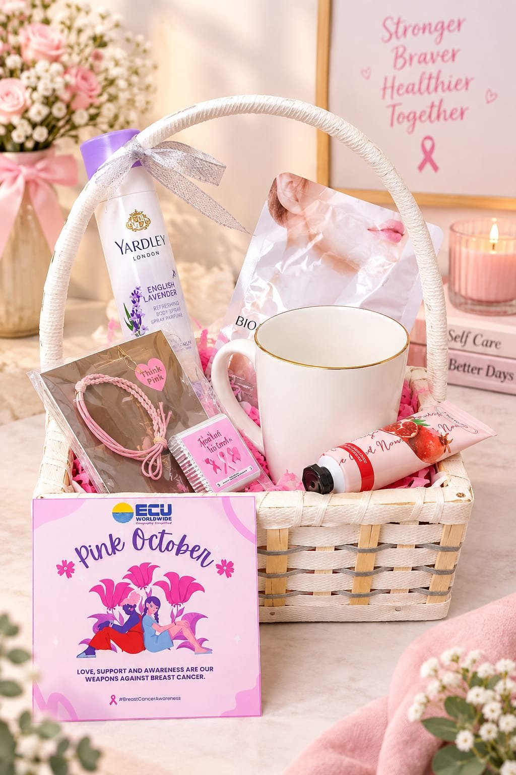 Pinktober Self-Care Gift Basket