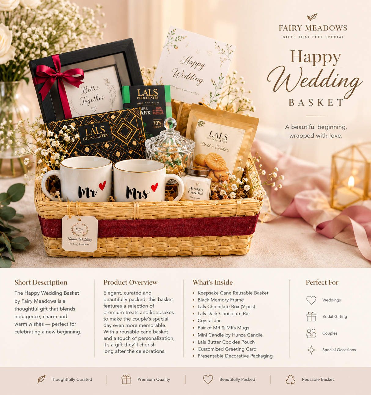 Happy Wedding Basket